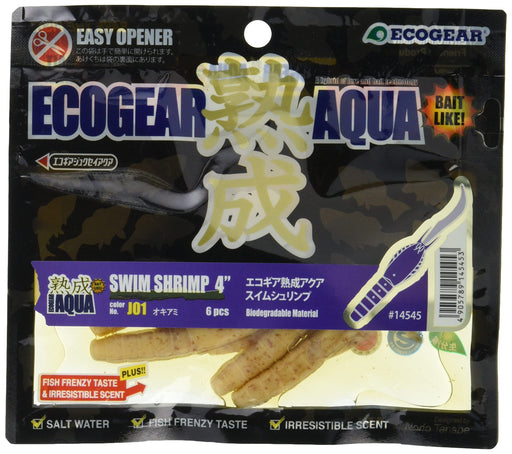 ECOGEAR JUKUSEI AQUA Swim Shrimp 4 inch J01 Oki Ami Fishing Lure Seabream NEW_1