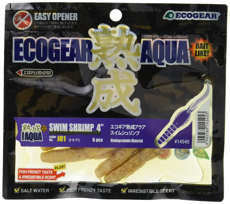 ECOGEAR JUKUSEI AQUA Swim Shrimp 4 inch J01 Oki Ami Fishing Lure Seabream NEW_1