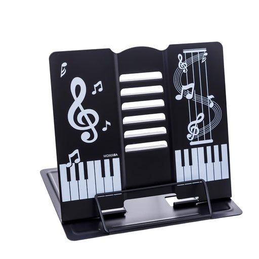 Fuusui8 Tabletop Folding Music stand Cute Design for Piano Organ Black W19xH21cm_1