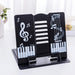 Fuusui8 Tabletop Folding Music stand Cute Design for Piano Organ Black W19xH21cm_2