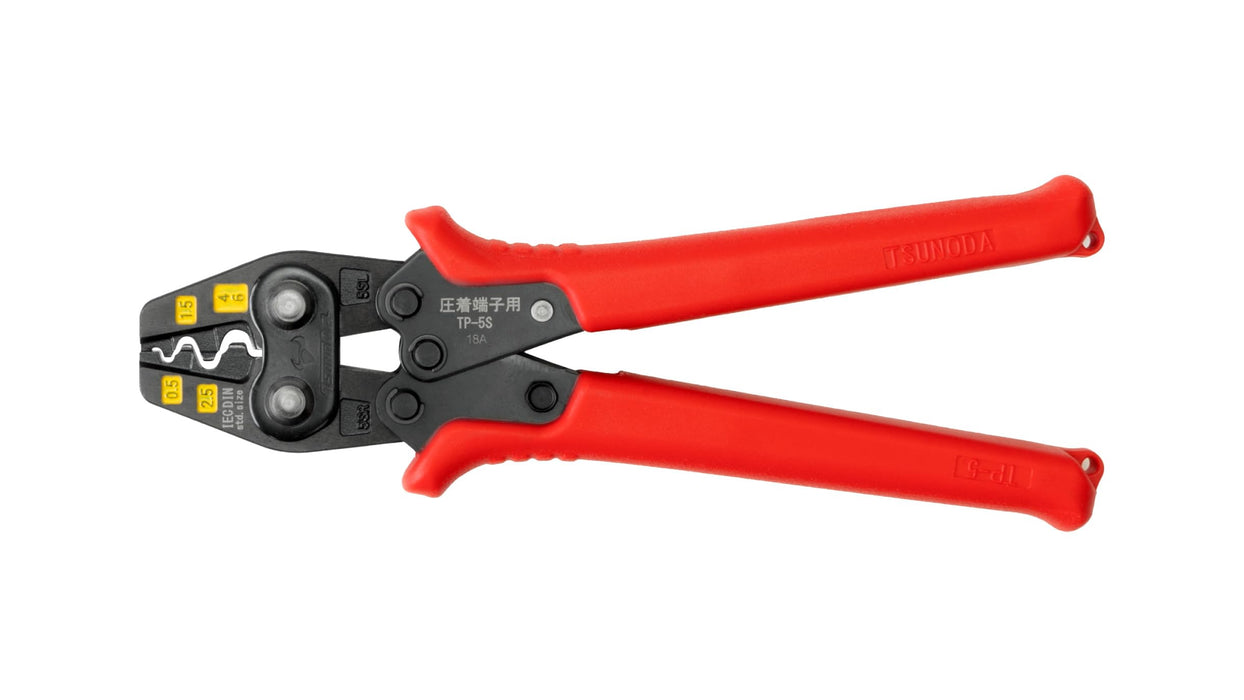 TSUNODA CRIMPING PLIERS TERMINAL 0.3/0.5/1.25/2/3.5/5.5 TP-5S Made in Japan NEW_1