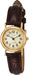 CITIZEN Q&Q Falcon QA63-103 Analog Women's Wrist watch Brown Leather Band NEW_1