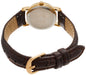 CITIZEN Q&Q Falcon QA63-103 Analog Women's Wrist watch Brown Leather Band NEW_2