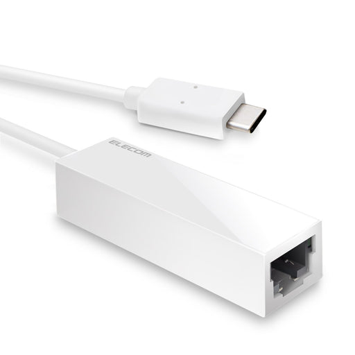 Elecom wired LAN adapter USB3.1 Gen1 (USB3.0) Type-C white EDC-GUC3-W 7cm Cable_1