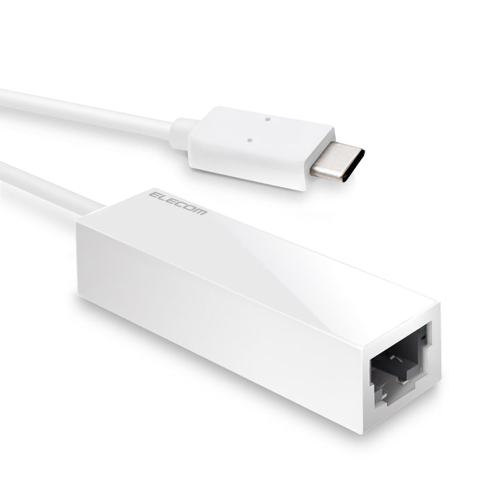 Elecom wired LAN adapter USB3.1 Gen1 (USB3.0) Type-C white EDC-GUC3-W 7cm Cable_1