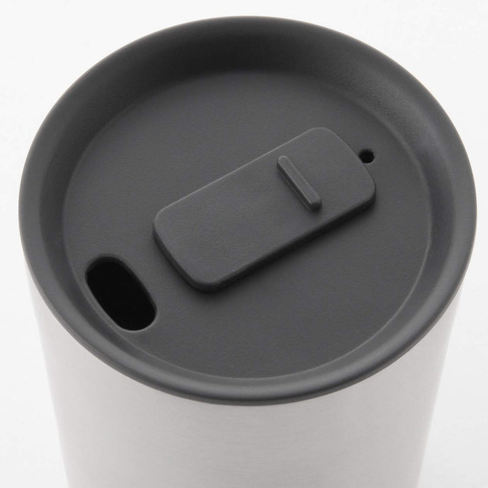MUJI Stainless Steel Tumbler 300ml 38395492 Silver Slide Type Lid 8x10.7cm NEW_3