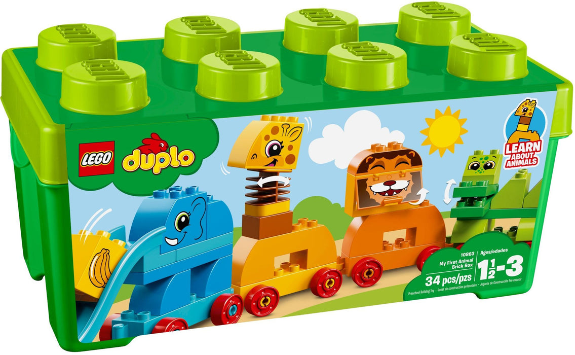 Lego 10863 Duplo My First Animal Brick Box Animal Train 34 pieces Plastic Block_3