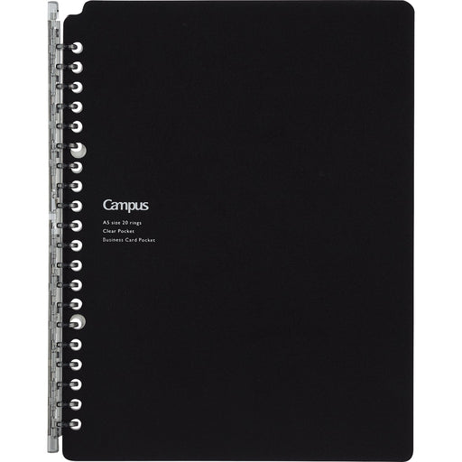 Kokuyo Campus Binder Smart Ring Biz A5 20 hole Up to 25 paper Black RU-SP131D_1