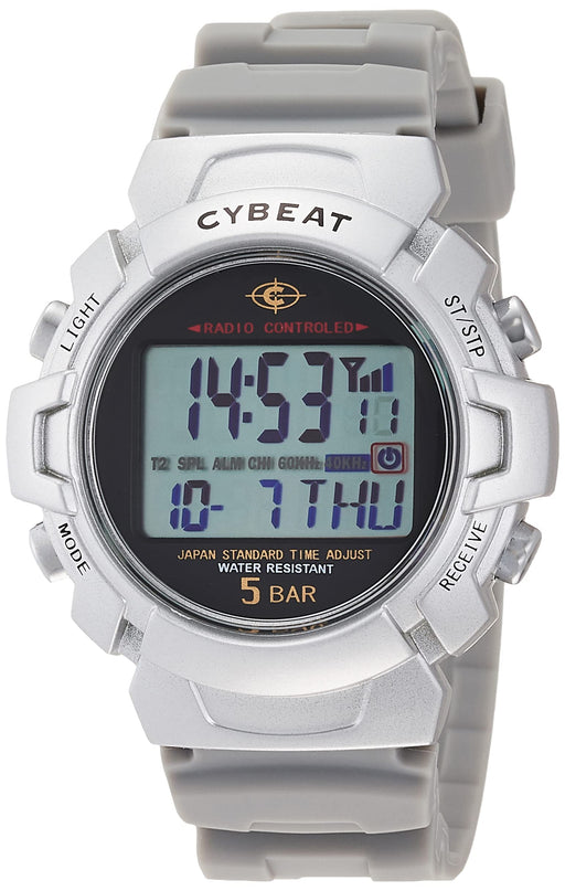 Sun Flame Watch Cybeat WRC15 WRC15-S Men's Silver Polyurethane Band Day/Date NEW_1