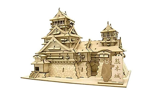 Azone Kigumi Wooden Puzzle Kumamoto Castle with Kumamon Plate Difficulty Level 5_1