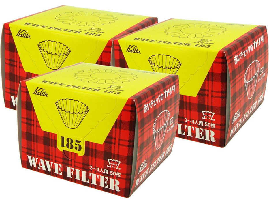 Kalita WAVE FILTER KWF-185 for 2-4 people 50 sheets Set of 3 packs #22210 NEW_1
