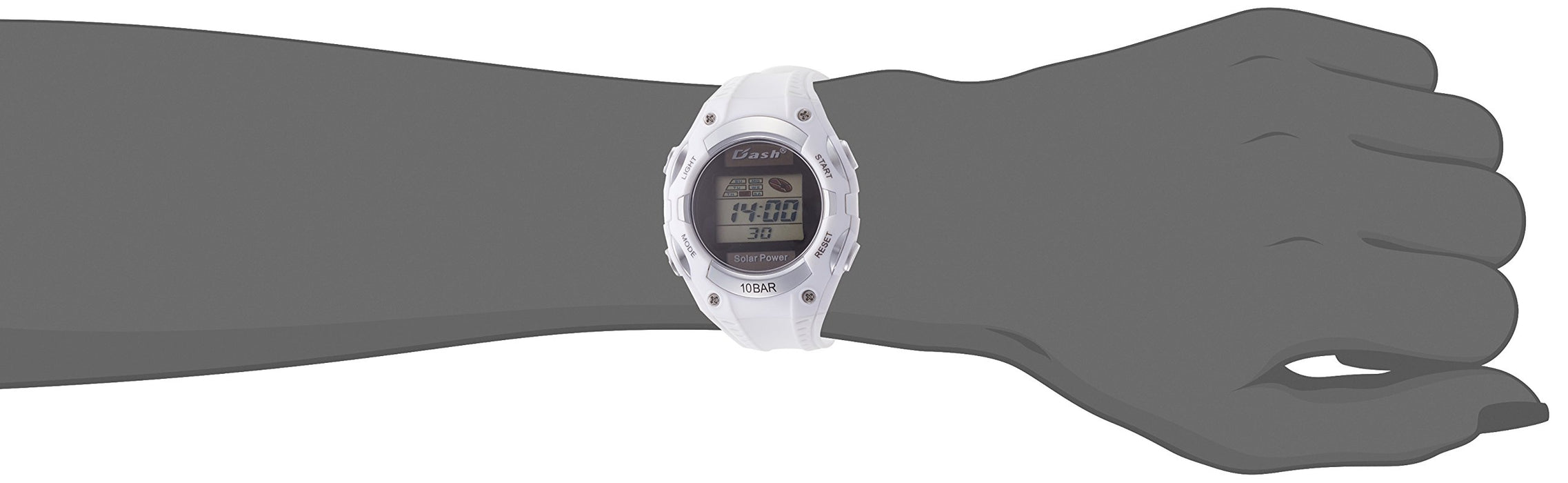 Alias Watch Solar Digital Dash ADWW16032SOL16 Women's White Polyurethane Band_4