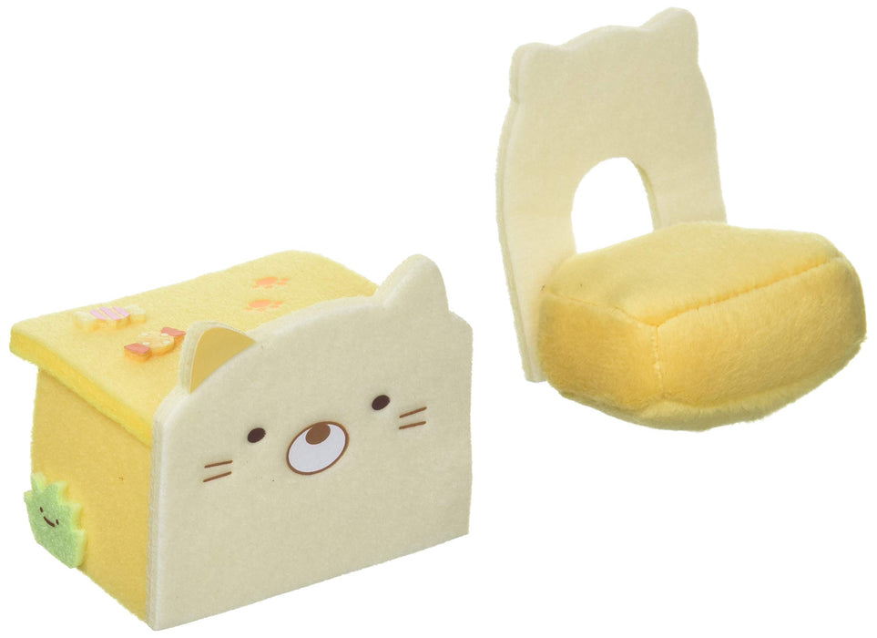 San-X Sumikko Gurashi Tenori Plush Doll Cat Desk & Chair MX39601 Polyester NEW_2