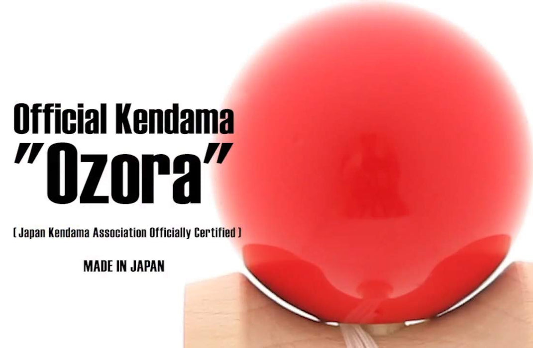Japan Kendama Association Certified Competition Kendama Ozora Single Color Red_3