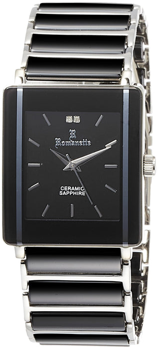 ROMANETTE Watch RE-3529M-06 Men's Black Ceramic Type Bracelet Band Made in Japan_1