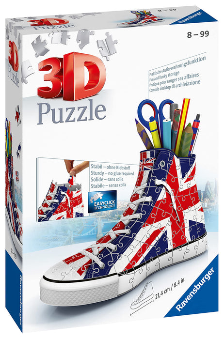 Ravensburger 3D Puzzle Sneaker Union Jack Plastic 108 Pieces 11222 for 8+ NEW_2