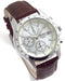 SEIKO Watch Chronograph White Deep Brown Silver SND363P1-DB Leather Band NEW_1
