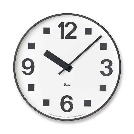 Lemnos Wall Clock Analog RIKI PUBLIC CLOCK Aluminum White WR17-07 25.6cm NEW_1