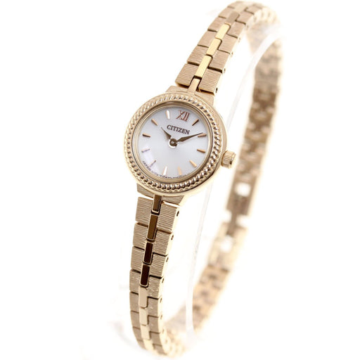 CITIZEN EG2984-59A Watch Kii: Gold Band White Dial Analog Round Metal bracelet_1