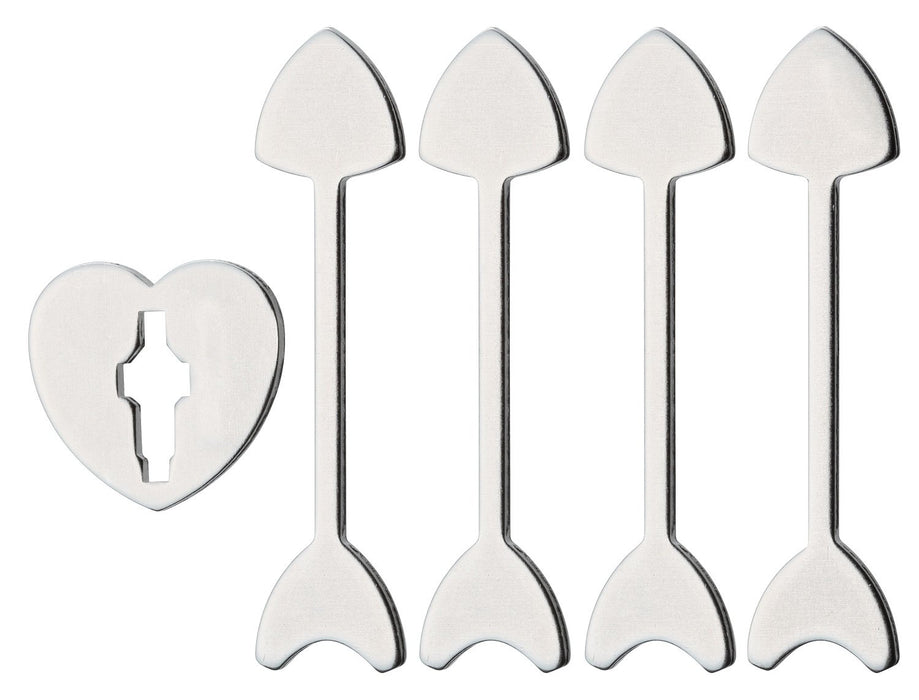 Hanayama Cast Puzzle Huzzle Arrows 5 pieces Difficulty Level 3 Metal Puzzle Ring_3