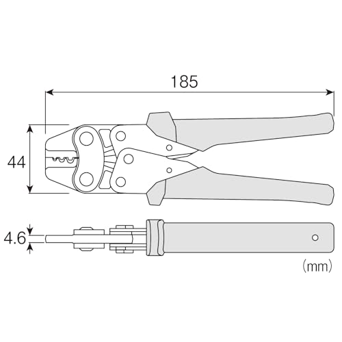 Hozan Wire Crimpers P-726 for 0.3/0.5/1.25/2 Blue Plastic Handle L185mm NEW_4