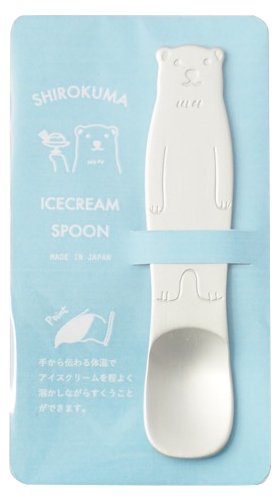 Takakuwa Metal Ice cream spoon polar bear white Made in Japan Handwash Only NEW_2