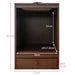 Pet altar memorial box WJ-8007 Pet Supplies W21xD21xH35.8cm Brown Wooden NEW_3