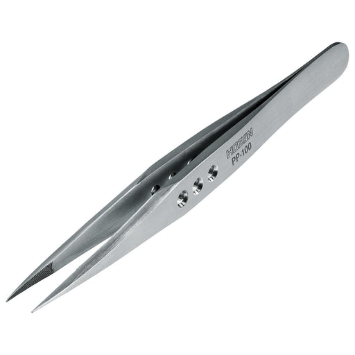 HOZAN Thick type tweezers 0.6mm tip 125mm PP-100 Stainless Steel SUS420J2 NEW_1