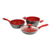 Flavor Stone Pot frying pan Set of 4-piece red IH compatible 24cm DirectTeleshop_1