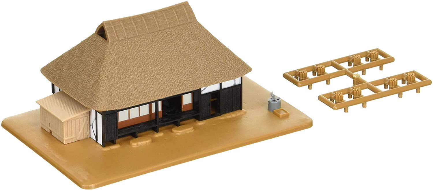 TOMIX N gauge Black Thatched Farmhouse 4206 Model Railroad Diorama Supplies NEW_2