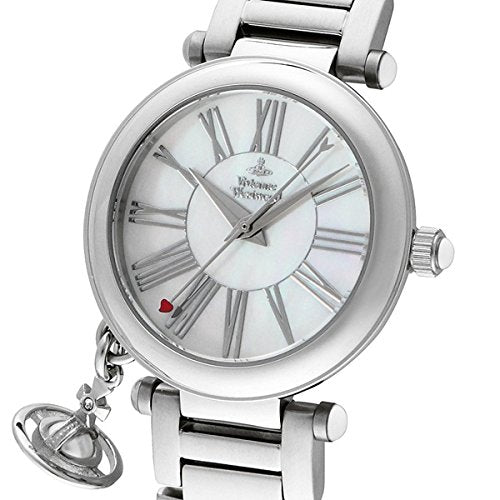 Vivienne Westwood Watch Women's Orb Charms Shell Dial Stainless Steel VV006PSLSL_2