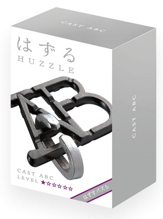 Hanayama Cast Huzzle Puzzle ABC Difficulty level 1 HK-074995 Metal 3D Puzzle NEW_2