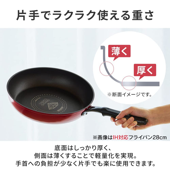 Iris Ohyama Frying Pan 20cm Gas / IH Lightweight Aluminum Alloy DIS-F20 NEW_2