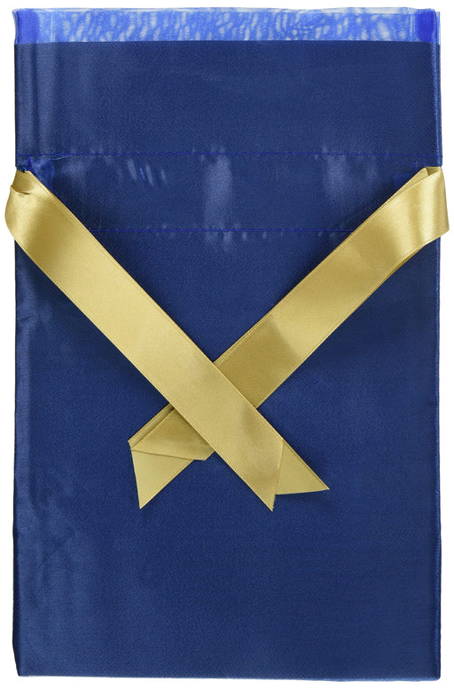 Tsutsumu Gift wrapping Blue M 300mm Christmas Birthday Drawstring bag T-2803-M_1