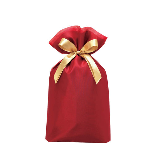 Tsutsumu Gift wrapping Red L 450mm Christmas Birthday Drawstring bag T-2804-L_1