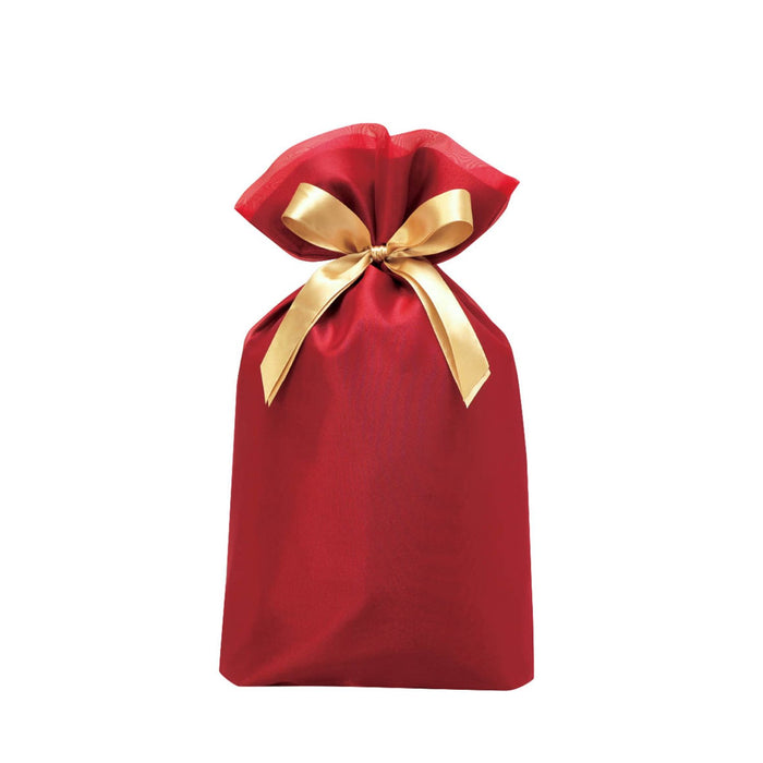 Tsutsumu Gift wrapping Red L 450mm Christmas Birthday Drawstring bag T-2804-L_1