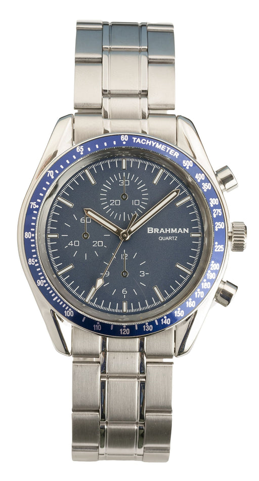 BRAHMAN Watch BR002-03 Men's Silver Stainless Steel Band Metal Case Chronograph_1