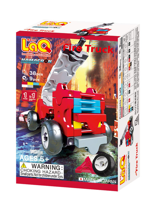 Yoshiritsu LaQ Hamacron Constructor Miniature Fire Truck ‎L005427 47 pieces NEW_1