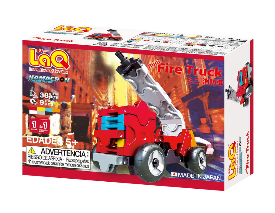 Yoshiritsu LaQ Hamacron Constructor Miniature Fire Truck ‎L005427 47 pieces NEW_2