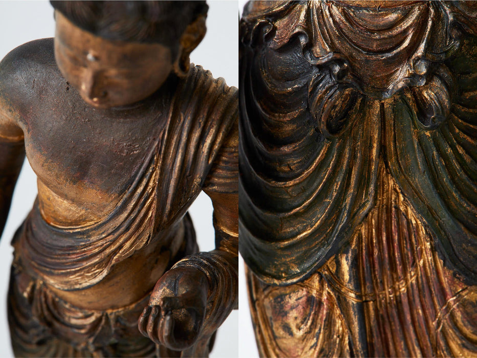 Isumu TanaCOCORO Palm Monju Bosatsu Buddha Figure ISUMU MORITA 165Hx68Wx53Dmm_6