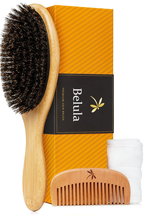 Belula Care Boar Bristle Hair Brush Set Soft Natural Hair Specifically 270819841_1
