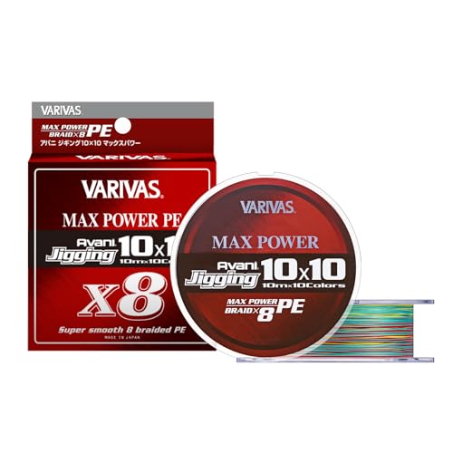 VARIVAS Avani Jigging 10X10 Max Power PE X8 600m #5 78lb PE Braid Multicolor NEW_1