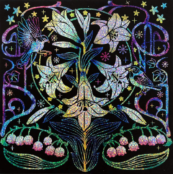 Scratch Art Relaxing Fantasy Of Flowers And Animals with Scratch Pen Mook Book_2