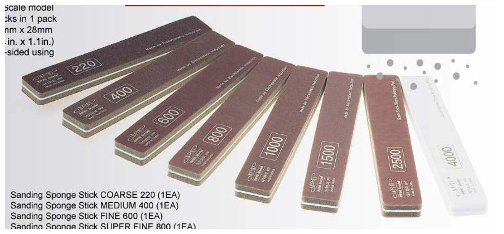 Infini Model Softback Sanding Sponge Stick Full Set #220-4000 8 pieces ISS0000G_1