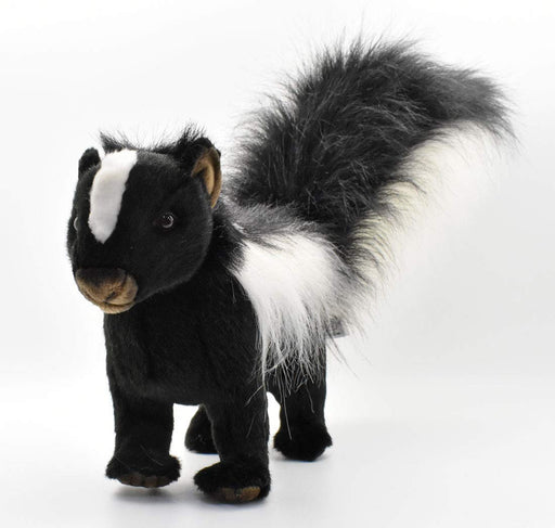 Canal BH4007 HANSA Skunk 45 Real Animal Plush Doll Black and White Fluffy NEW_1