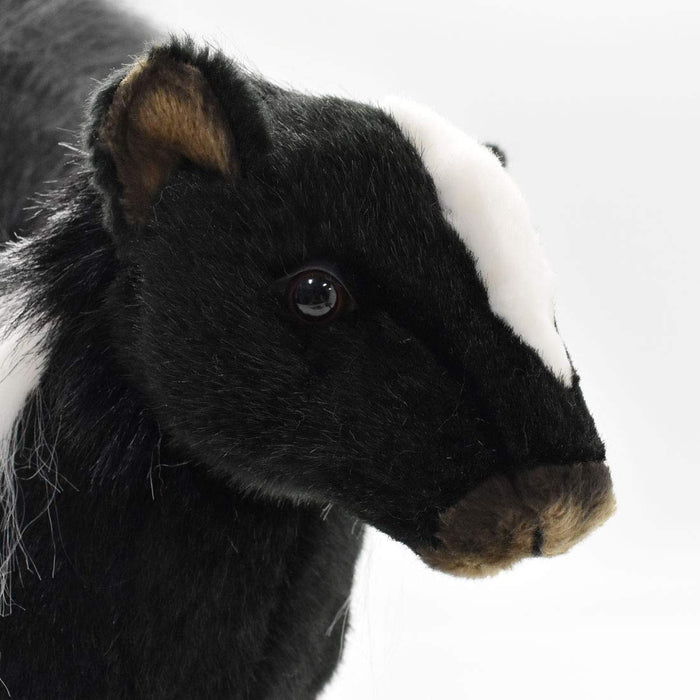 Canal BH4007 HANSA Skunk 45 Real Animal Plush Doll Black and White Fluffy NEW_4