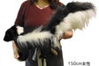 Canal BH4007 HANSA Skunk 45 Real Animal Plush Doll Black and White Fluffy NEW_8