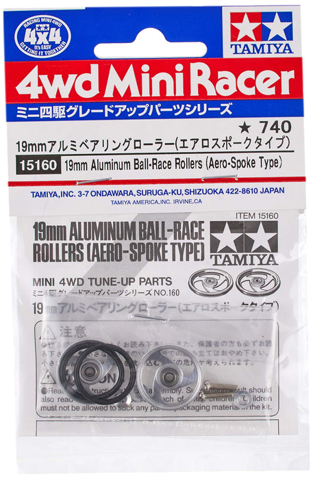 Tamiya Mini 4WD Grade Up Part No.160 GP.160 19mm Alum. Bearing Roller 15160 NEW_2