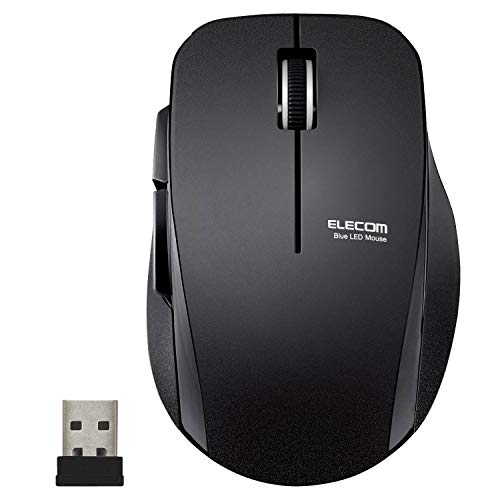 Elecom Mouse Wireless Receiver Included M Size 5 Buttons Black M-FBL01DBXSBK NEW_1