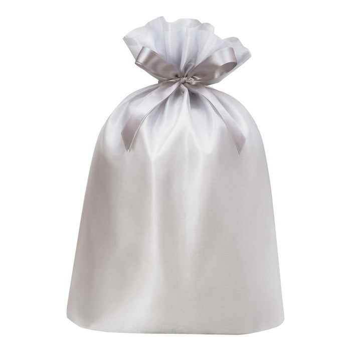 Tsutsumu Gift wrapping Silver LL 610mm Christmas Drawstring bag T-2846-LL NEW_1